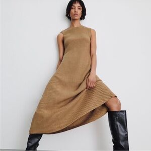 Zara Ribbed Knit Sleeveless Sweater Maxi Dress Sz S